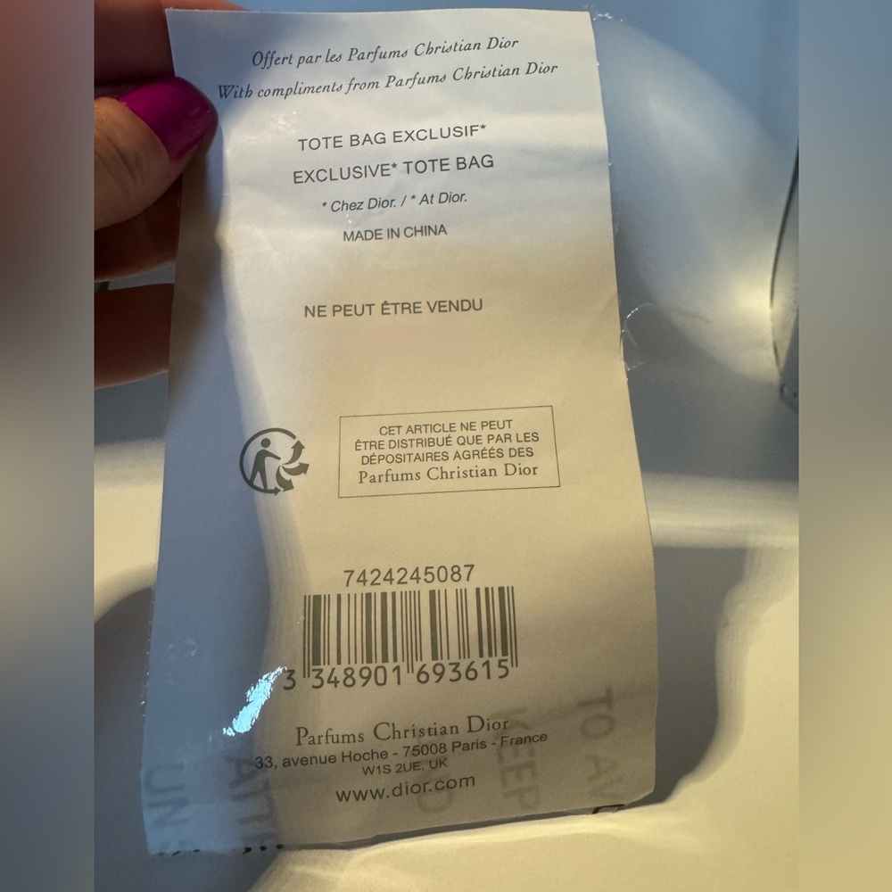 Dior Tote Christian Dior logo Aquamarine Soleil Bag NWT Dior LTD Teal Dioriviera - Picture 9 of 9